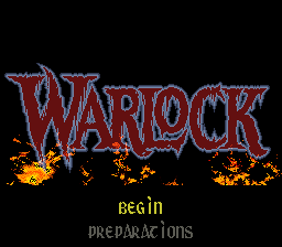 Warlock (Europe) Title Screen